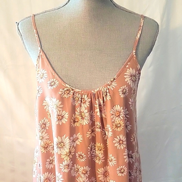 Forever 21 Mauve/Pink Floral Sundress, Size: M - Picture 2 of 8